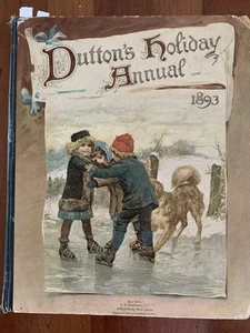 Dutton's Holiday Annual, 1893, 5 Farblithographien, Viktorianisches Kinderbuch - Bild 1 von 7