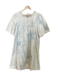 Old Navy Batik Jeans Swing Kleid Gr. XXL blau weiß Y2K luftig Sommer Boho - Bild 1 von 12