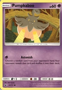 Pumpkaboo Common SM - Crimson Invasion 44/111 Pokémon Card TCG - Picture 1 of 2