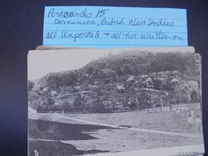 Postkarten Schwarz-Weiß Darstellung Dominica Britisch-Westindien der 1930er-40er Jahre - Bild 1 von 4