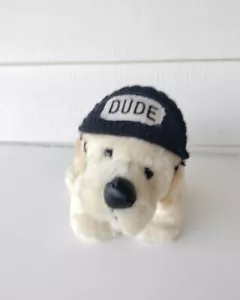 Ganz Webkinz Yellow Labrador Dog Plush Stuffed Animal w Buddy Hat 9" No Tag Code - Picture 1 of 8