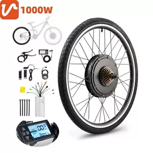 VIRIBUS 1000W 26'' 48V eBike Conversion Kit Rear Wheel Hub Motor w/ LCD Display - Picture 1 of 18