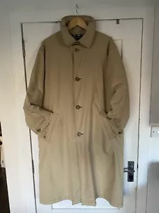 vtg Ciao beige long Coat mac jacket size large xl 80s casuals paninaro - Picture 1 of 24