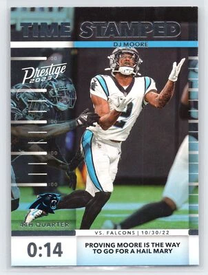 DJ Moore - 2023 Panini Prestige - Time Stamped #TS-10 - Carolina Panthers - Image 1 of 2