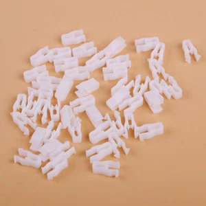 Kit 50Pcs White Plastic Instrument Panel Rivet Retainer Clip 6mm Hole Dashboard - Picture 1 of 2
