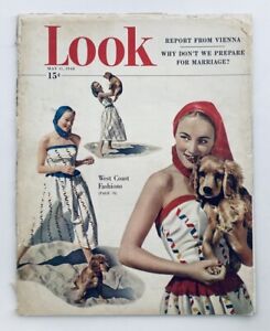 VTG Look Magazine May 11 1948 Vol 12 No. 10 West Coast Fashions No Label