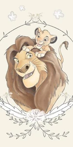 Disney Lion King Bath Beach Towel 140 x 70 cm 100% COTTON Simba & Mufasa - Picture 1 of 1