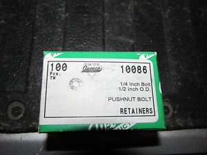 1/4" Bolt 1/2" O.D. Zinc Push Nut Bolt Retainer - Picture 1 of 2