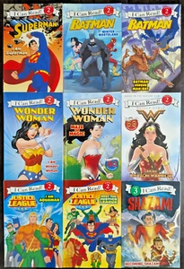 DC Comics Superhero Reader Books I Can Read 9 Lot Childrens PB Level 2 Readers - Picture 1 of 3