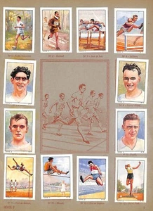 PLANCHE PETITES IMAGES " ATHLETISME ATHLETICS " ANNEES 1930/1940 ? - Imagen 1 de 1