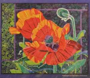Mohn Quilt Muster Bigfork Bay Cotton Company 4016BY-P11 Brenda Yirsa 25,5"x29" - Bild 1 von 3
