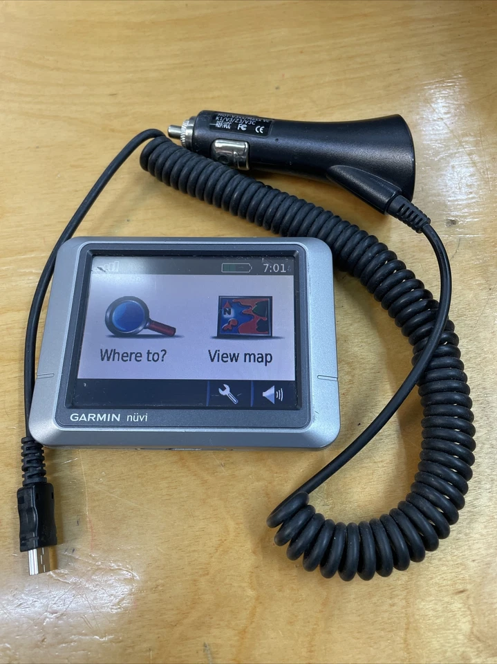 Garmin Nuvi 200 CAN310 Navigator GPS with Car Charging Cord Tested Working - Image 1 of 1