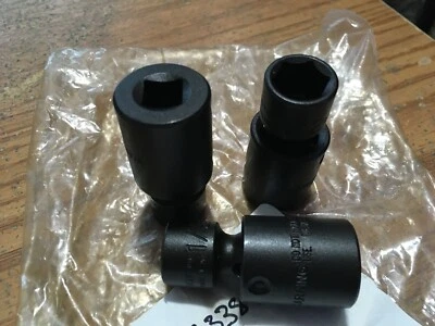 (3) Proto® - 3/8"Drive 1/2" 6pt Black Oxide Standard Universal Impact Socket - Image 1 of 2