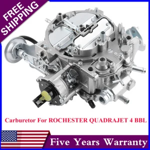 Carburetor Fit Rochester Quadrajet 305-350 engines 650 CFM Electric Choke 4 BBL - Picture 1 of 12