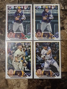 2023 Topps Update Joey Wiemer Rookie #US245 (RC) + Rookie Debut + Turang (RC)