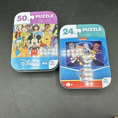New Sealed Set Of 2 Disney Mickey Mouse & Friends Plus Paw Patrol Kids Puzzles - Image 1 of 3