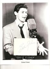 Eddie Fisher Autograph Singer Star Father Carrie Fisher Husband Liz Taylor