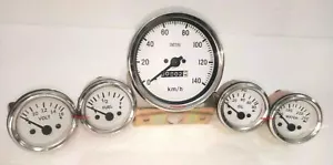 Kit Manometri 100mm Meccanici Speedo +Elec Oil +Temp +Volt +Manometri Carburante WC - Foto 1 di 3