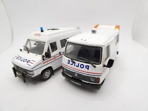 Lot 2 Peugeot J5 J9 Police Norev 1/43 Miniature