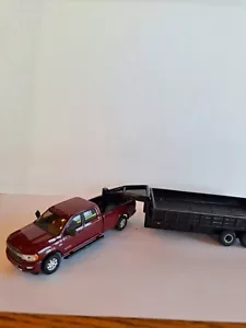 1/64 2021 Ram 2500 4X4 10 Year Anniversary ( Burgundy ) with dump trailer - Picture 1 of 2