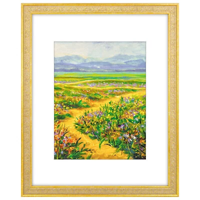 16x20 Ornate Vintage Distressed Photo Frame for 11x14 Pictures with White Mat - Image 1 of 4