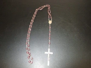 Vintage Rosary-Lavender-colored Beads, Very Clean - Picture 1 of 7