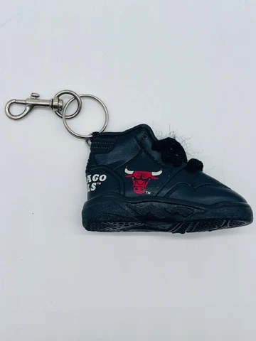 Vintage 90s  Chicago Bulls Black High Top Shoe Key Chain Retro Merch NBA Cover