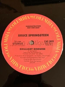 BRUCE SPRINGSTEEN -BRILLANT DISGUISE- PROMO 12" SINGLE LP. COLUMBIA CAS 2806 NM - Picture 1 of 5
