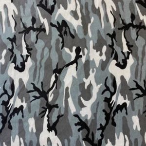 Cotton Printed Flannel Fabric 45" Wide Soft Warm Comfy By The Yard Camo Icy - Picture 1 of 3