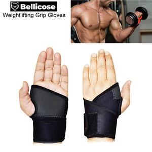 Fitness Training Grip Gloves Hand Palm Protection Gym Bar Straps Grip Pads - Picture 1 of 2