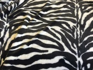 SUPER Luxury MICRO Faux Fur Fabric Material - ZEBRA - Picture 1 of 1