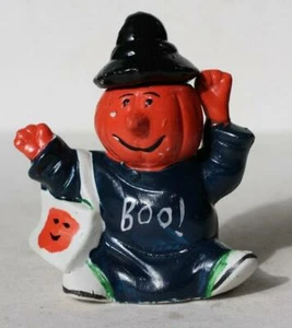 Jack O Lantern Head Figurine Candle Holder Boo Shirt Treat Bag Witches Hat CUTE - Picture 1 of 1