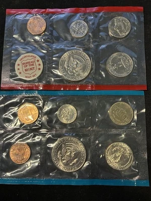 1972 United States Mint Uncirculated 11 Coin Set BU P and D Mint Original Cello - Image 1 of 2