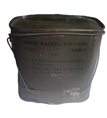 加拿大军队 RCAF 食品配给包 生存冷战 带内容 — 第 1/4 张图片