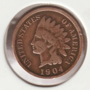 US Rare Old West 1904 Indian Head Penny Coin American Collection Shield Cent USA - Picture 1 of 2