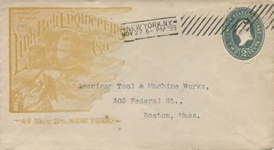 Advertising Cover New York NY Link-Belt Engineering Chain Drive 1895 - Image 1 of 3