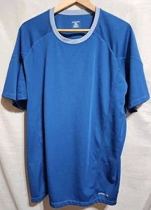 VTG Patagonia Blue Mens XL Shirt Orange Hiking Running USA Made Outdoors - Picture 1 of 4