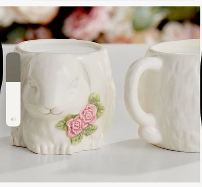 Juego de 2 tazas Pottery Barn Kids LoveShackFancy EASTER Bunny Foto 1 de 3