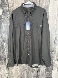 Neu mit Etikett Huk Hawser meliertes Flanell Herrenhemd meliert Größe Large - Bild 1 von 7