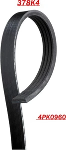 Drive Works 378K4 / 4Pk960 / 5040378 / K040378 Serpentine Belt - Foto 1 di 5