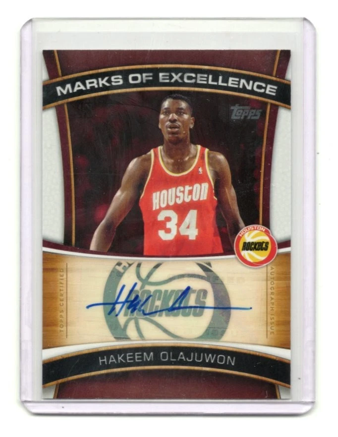 2025-26 Topps Hakeem Olajuwon Marcas de Excelencia AUTÓGRAFO HOF ROCKETS Foto 1 de 1