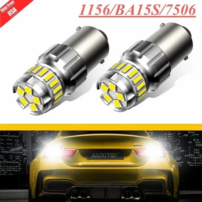 1156 7506 BA15S LED Reverse Backup Light Bulbs Super Bright 6500K White 2800LM - Image 1 of 4