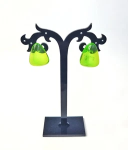 Sobral Classicos Diamante Chartreuse Citrano Green Artist Made Post Earrings - Picture 1 of 6
