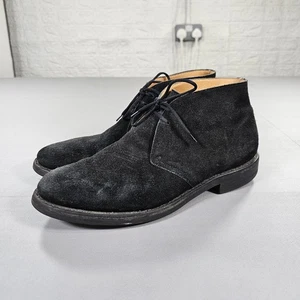 Church's Ryder Botas Negras 9 Reino Unido Gamuza Cuero Chukka Hechas en Inglaterra - Imagen 1 de 15