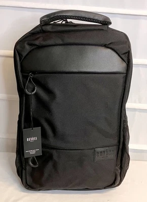 Benoss Milan Black Canvas Deluxe Backpack  18" x 12" x 7"  NIP! - Image 1 of 4