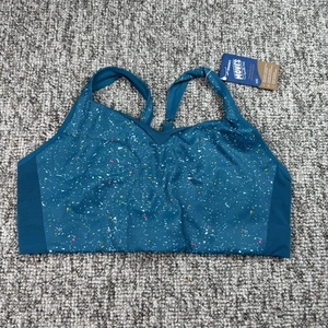 Brooks Drive Convertible Run Bra Lagoon Speckle Print Size 40E - Picture 1 of 6