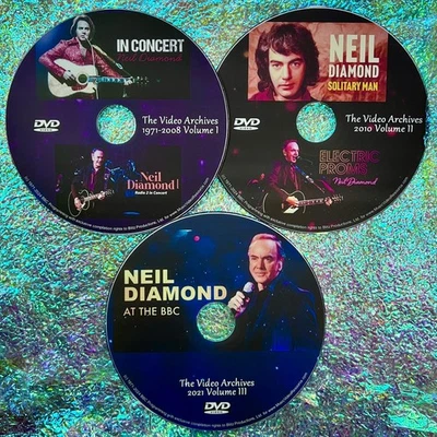 Neil Diamond Video Archives 1971-2021 3 DVD Set Live Performances & Documentary - Image 1 of 4