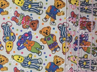 Custom 100% Cotton Woven Fabric Bananas In Pajamas Tv Show By The 1/4 Yard 9x56 - Image 1 of 2