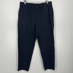 Marine Lagenlook Hose Herren L schwarz Gummibund gerades Bein Baumwollmischung - Bild 1 von 11