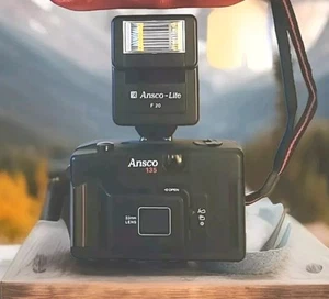 VINTAGE Rare Ansco Model 135 35MM Camera Flash and Camera Case - Picture 1 of 3